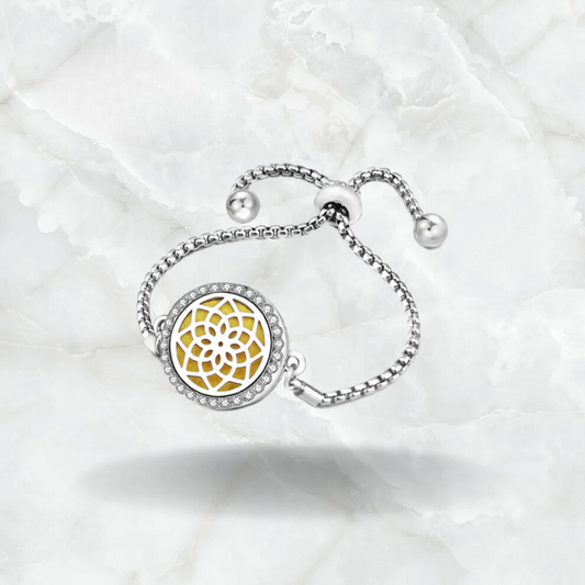 ネイビーフラワー首輪